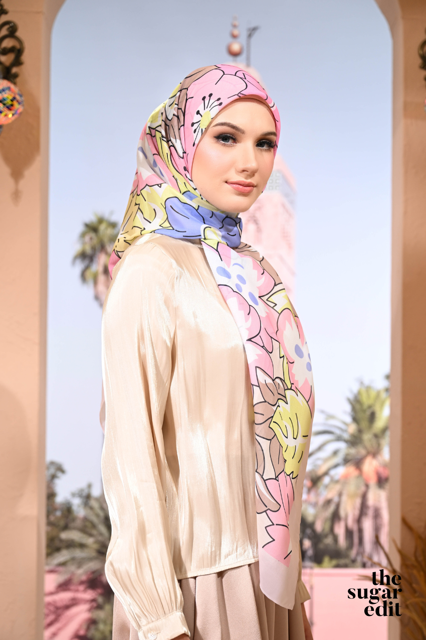 THESUGAREDIT Jasmine Collection French Cotton Bawal ( BUBBLY )