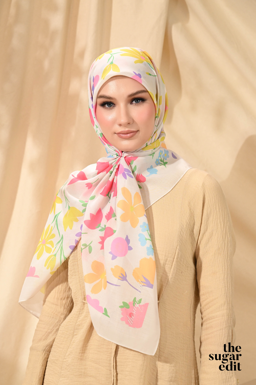 THESUGAREDIT Jasmine Collection French Cotton Bawal ( BRIGHT )