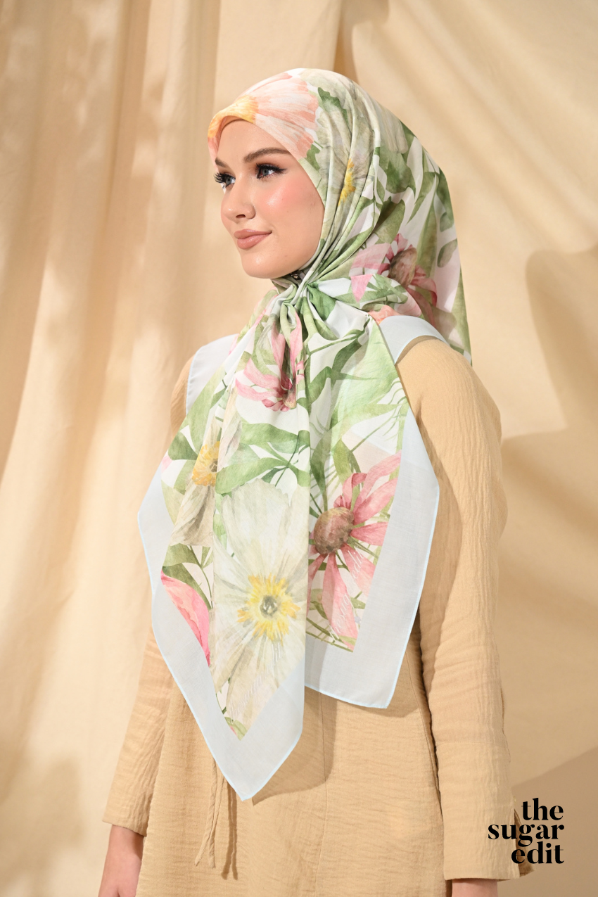 THESUGAREDIT Jasmine Collection French Cotton Bawal ( HEAVENLY )