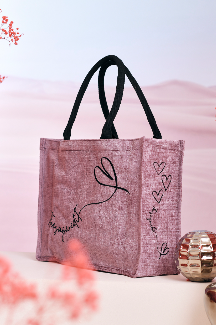 TheSugarEdit Embroidery Tote Bag Bag (Berry) - Limited Edition