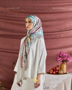 YES DEFECT (Square ) Celeste In Mixed Silk Matte Satin (SimpulanCeleste)