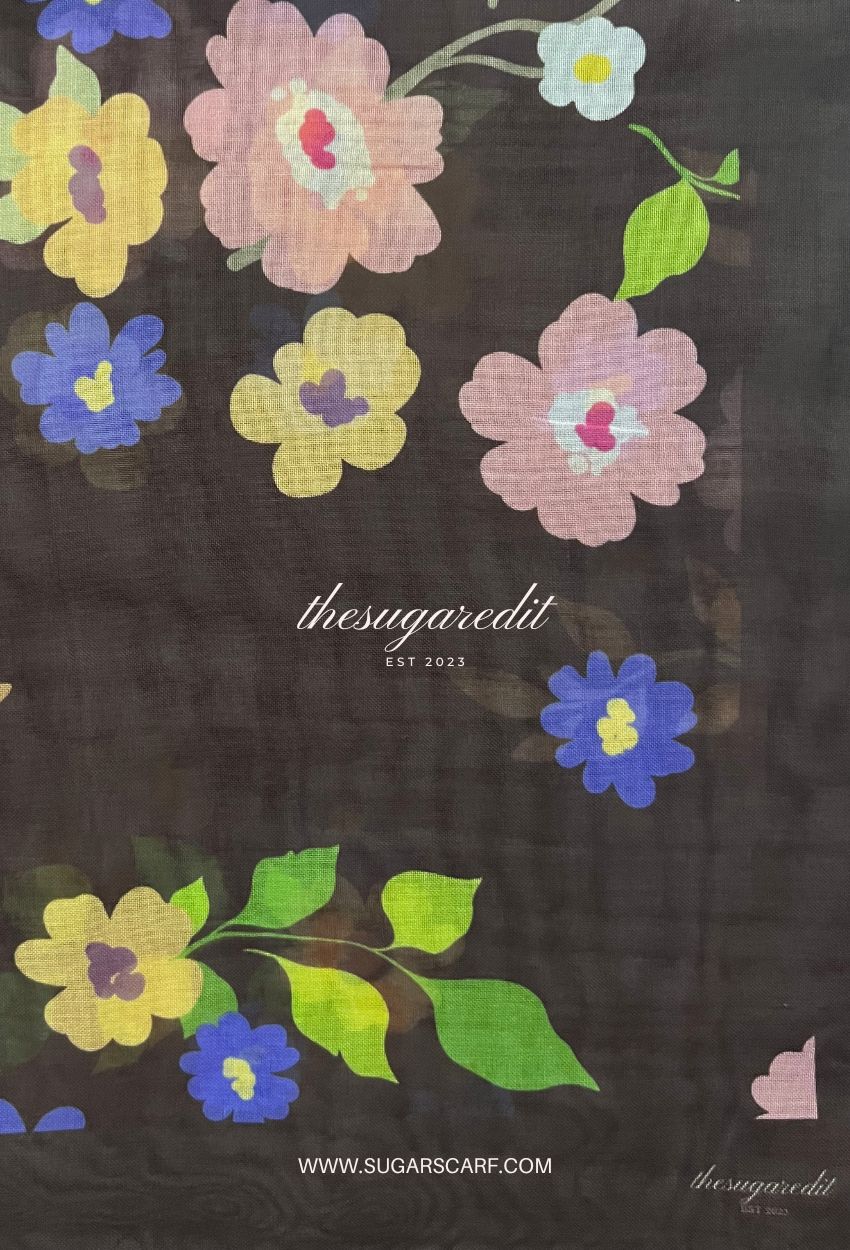 TSE BloomInvitation Japanese Cotton Voile Square - Kaoru