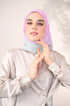 YES DEFECT - ( Full Wide Pleats Shawl ) Ombre ( Our Sky )
