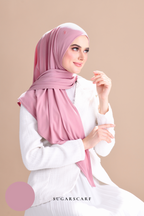 YES DEFECT - Claudia Triangle Style (Semi Instant Hijab) (Rose)