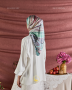 YES DEFECT (Square ) Celeste In Mixed Silk Matte Satin (SimpulanCeleste)