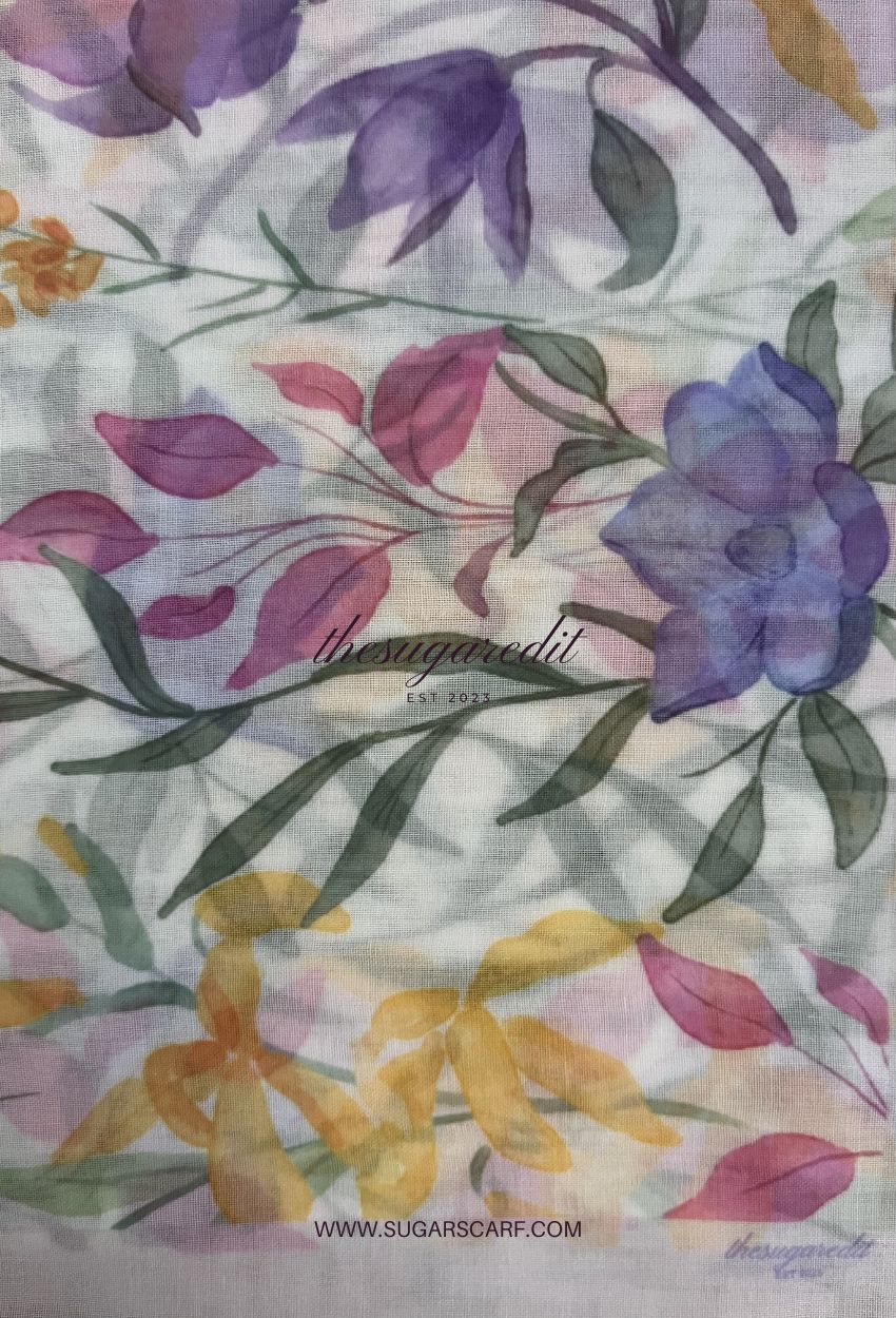 TSE BloomInvitation Japanese Cotton Voile Square - Sakura