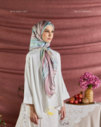 YES DEFECT (Square ) Celeste In Mixed Silk Matte Satin (SimpulanCeleste)