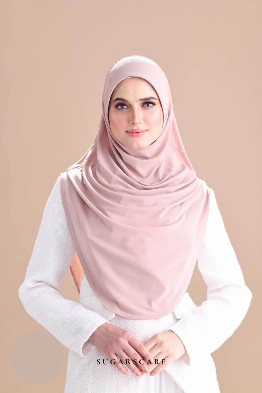 Iris Slip On Plain Hijab (Latte)