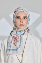 YES ( Full Wide Pleats Shawl ) Garden of Hurrem Bloom in ( BELKIS )