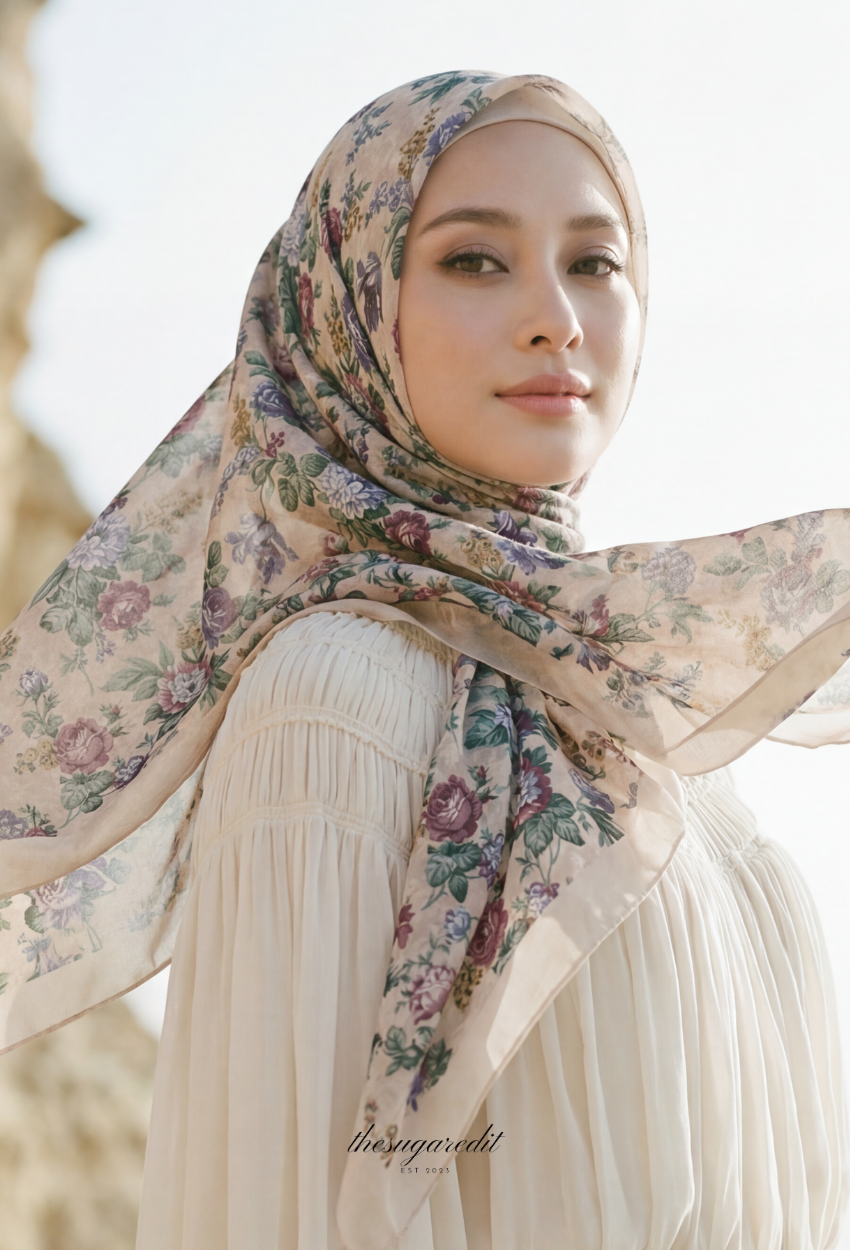 TSE BloomInvitation Japanese Cotton Voile Square MissTyra