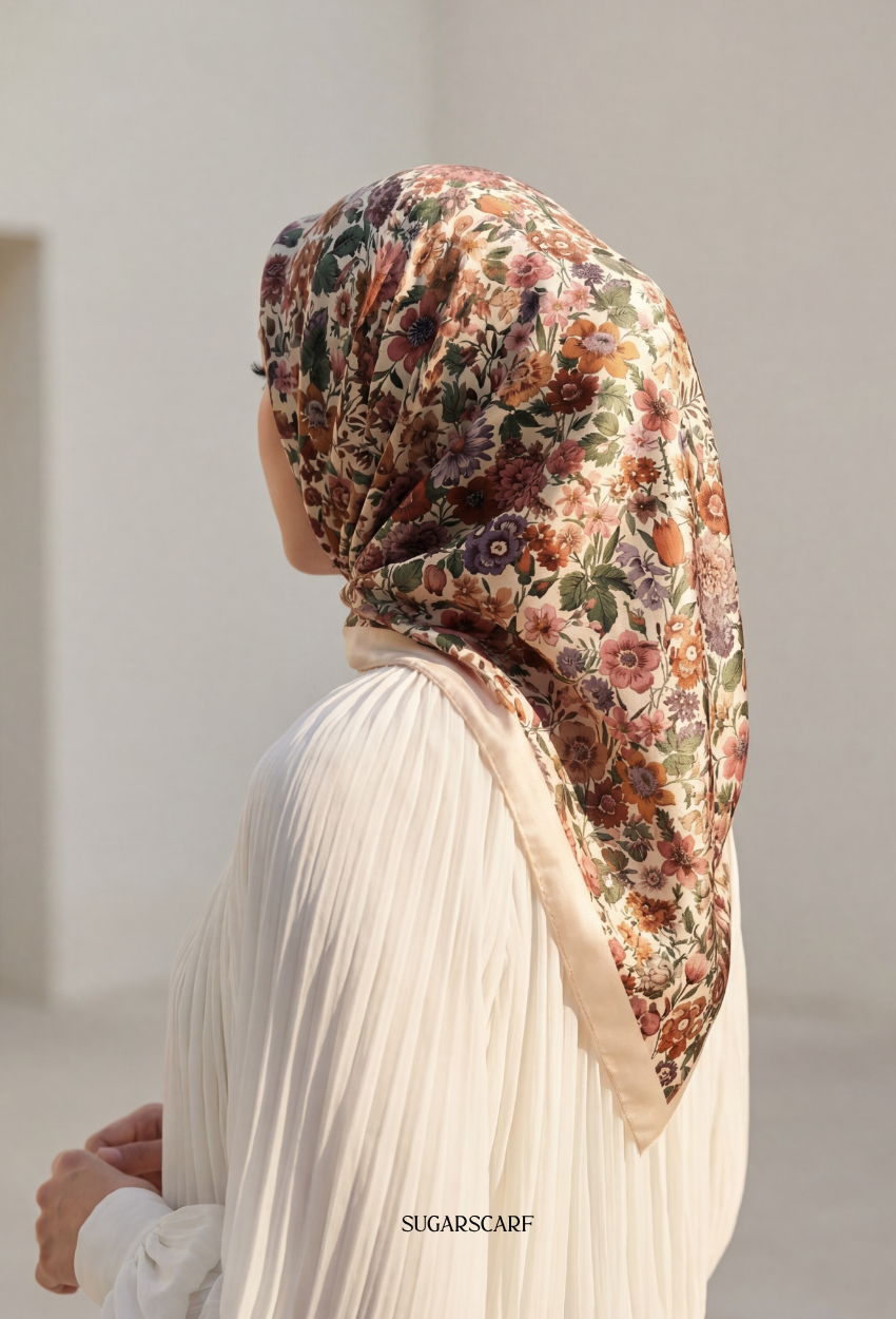 FallInLove Scarves Mixed Satin Square in Derri