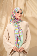 ( Square ) Classy Simpulan Mixed Satin Silk Satin ( TAKBIR )