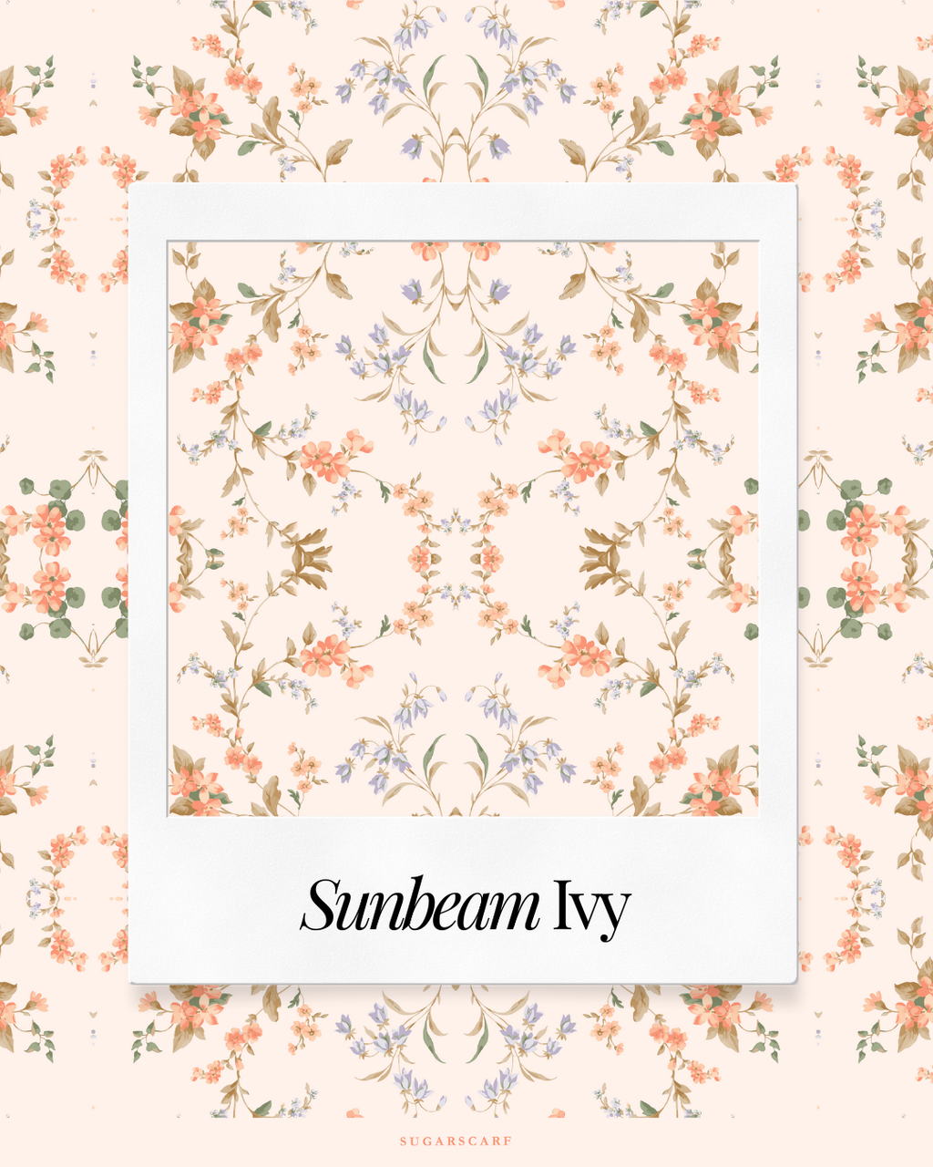 YES DEFECT - Matte Satin Silk Sq (Garden Whimsy) in Sunbeam Ivy