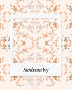 YES DEFECT - Matte Satin Silk Sq (Garden Whimsy) in Sunbeam Ivy
