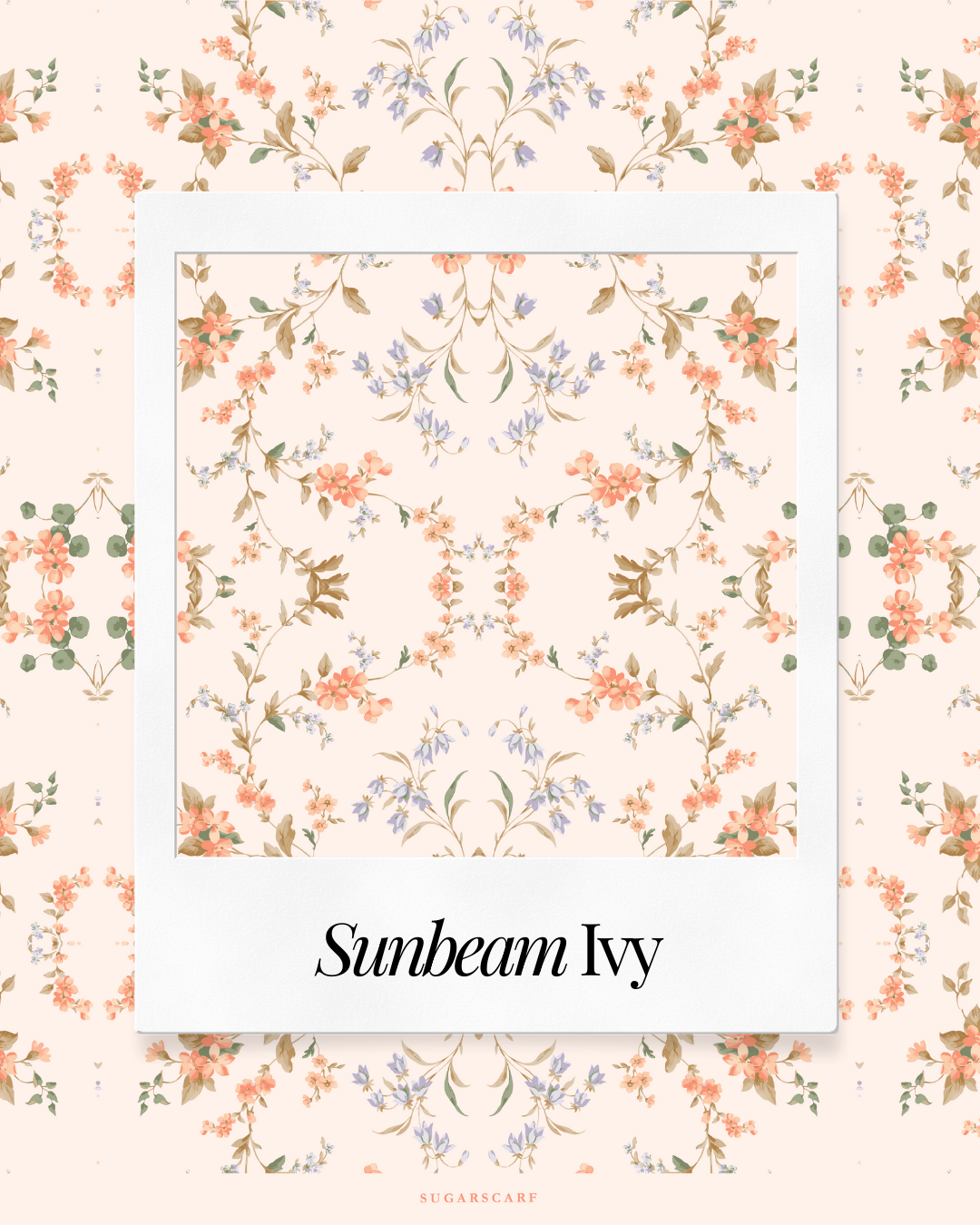 YES DEFECT - Matte Satin Silk Sq (Garden Whimsy) in Sunbeam Ivy