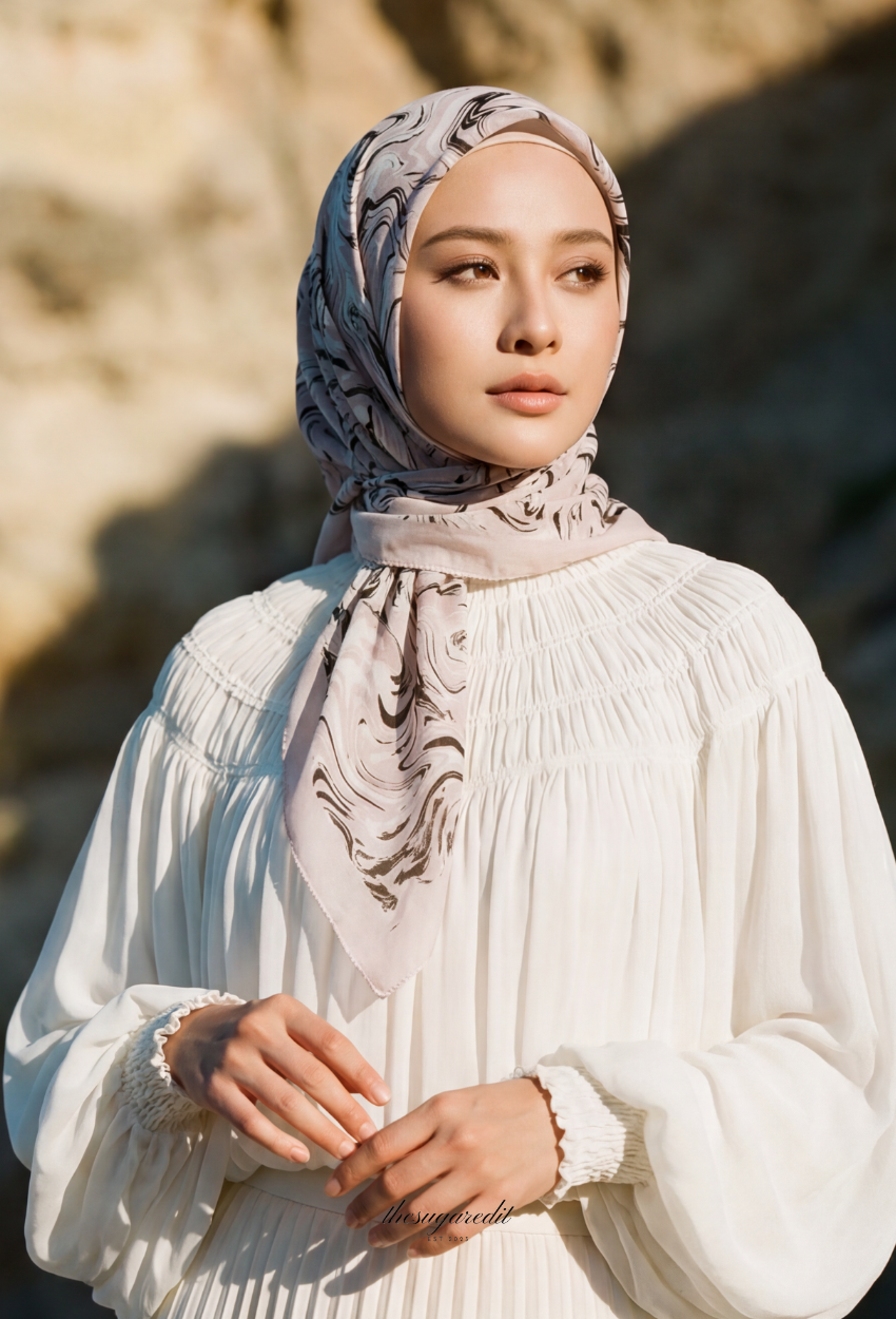 TSE Grace Collection Japanese Voile Square In YouAreEnough