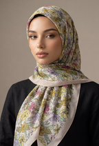 TSE BloomInvitation Japanese Cotton Voile Square - Istanbul