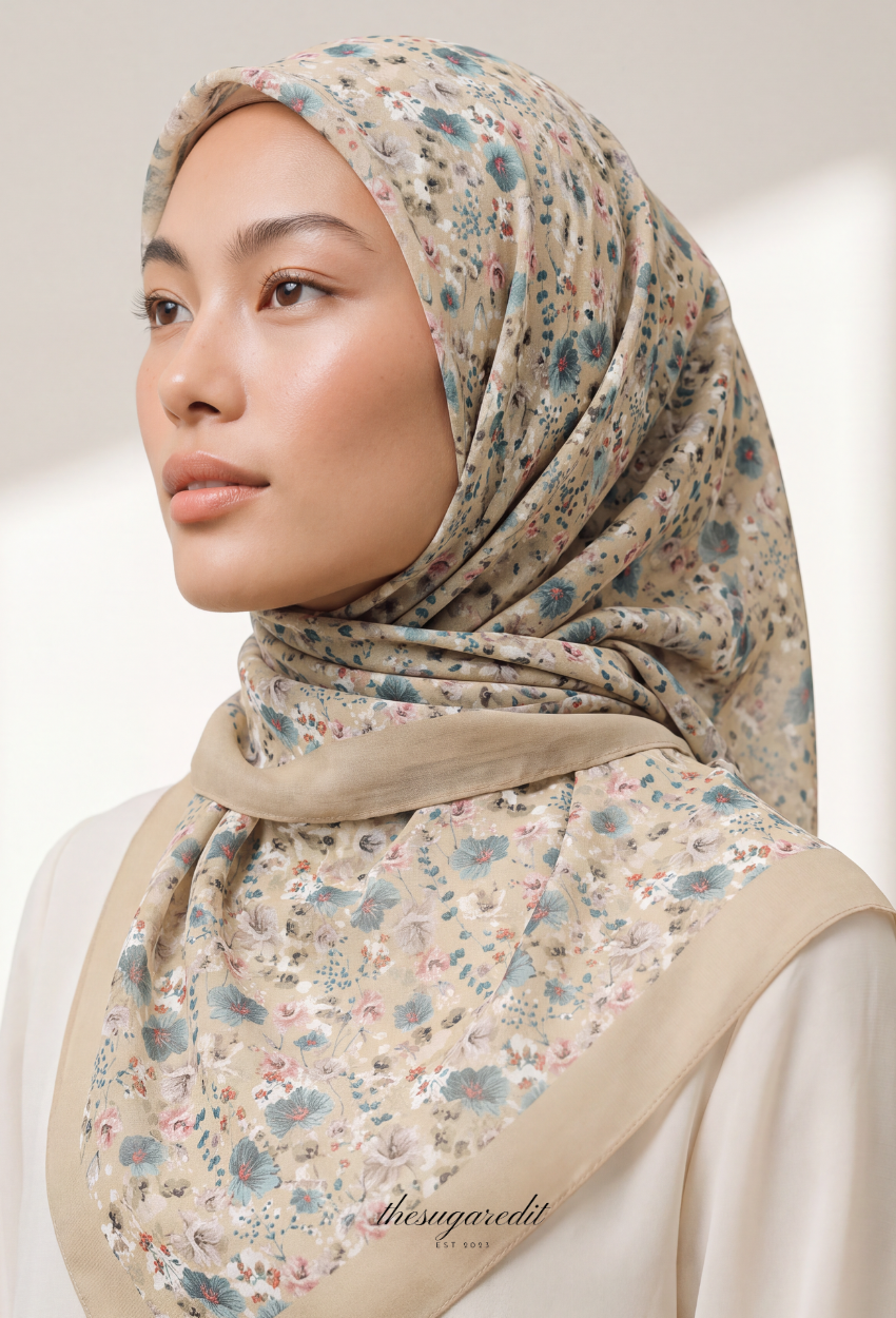 TSE BloomInvitation Japanese Cotton Voile Square  - Brixton