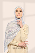 Jardin Full Wide Pleated Shawl in Elan