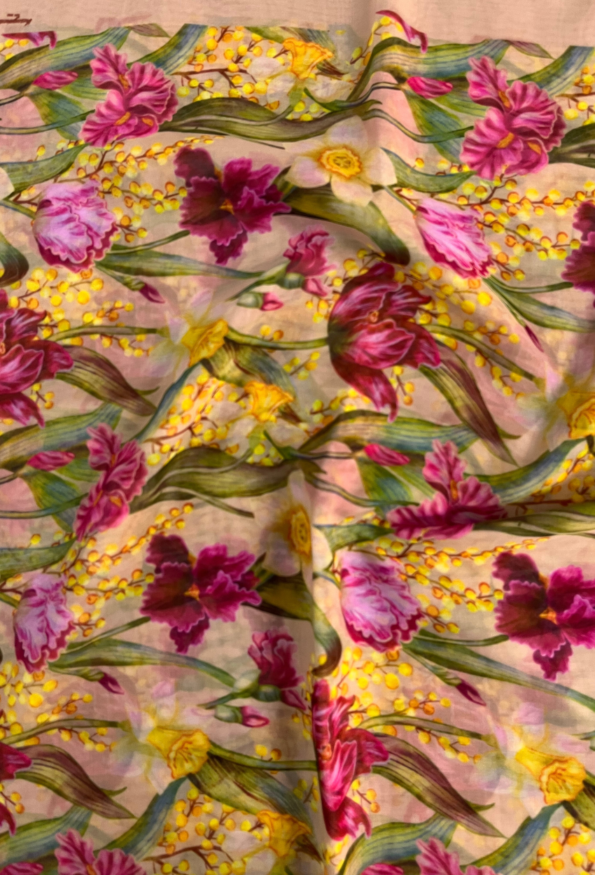 TSE BloomInvitation Japanese Cotton Voile Square - ⁠Hallie