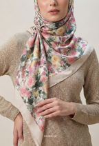 Eid Bloom 2026 Scarves Mixed Satin Square in Celinea