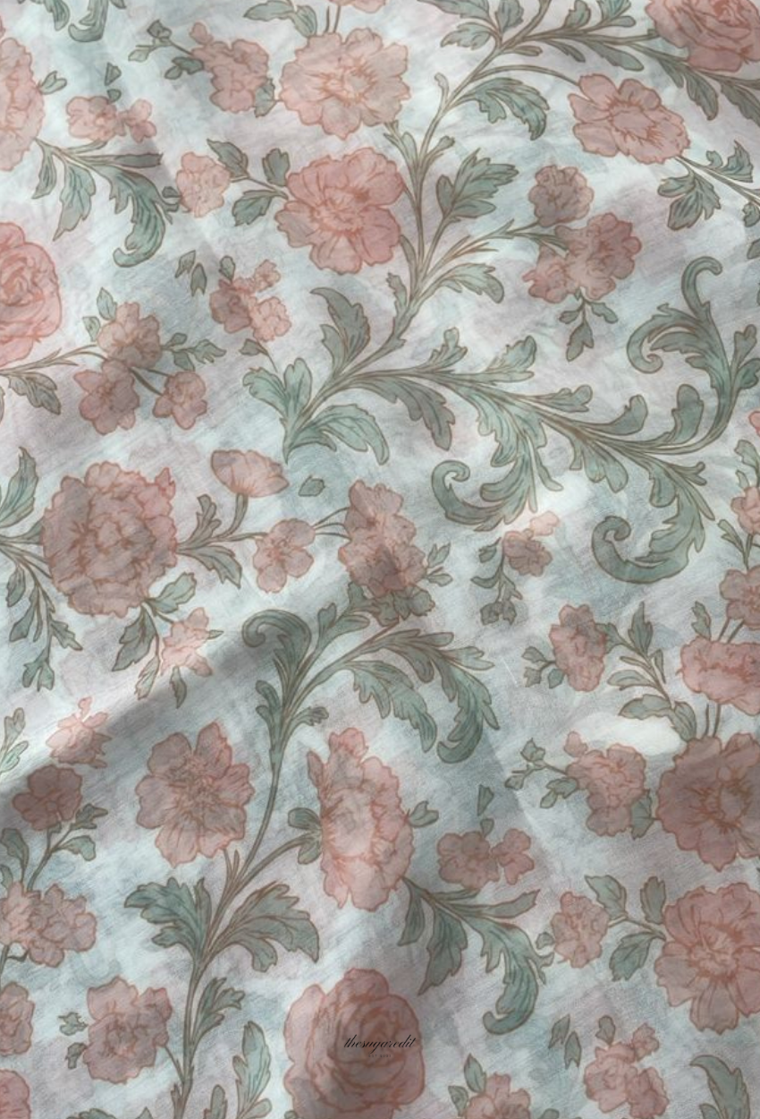 TSE BloomInvitation Japanese Cotton Voile Square - Parker