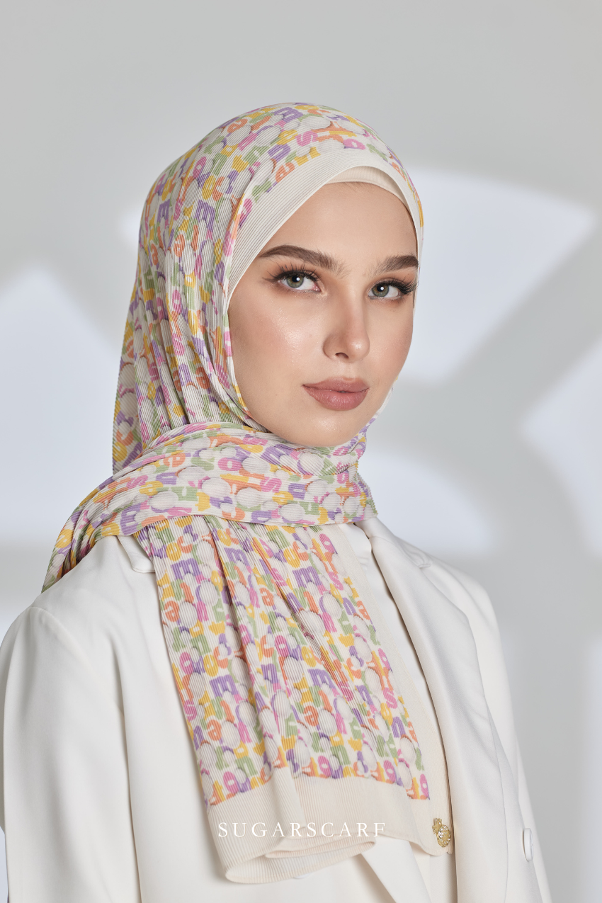 YES DEFECT ( Full Wide Pleats Shawl ) SS x Mentos in Fruity