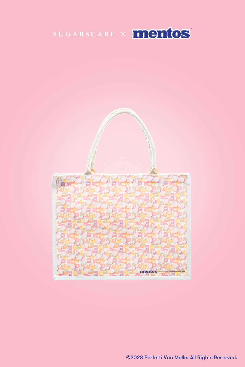 Sugarscarf X Mentos Canvas Cotton 100% ToteBag in Fruity