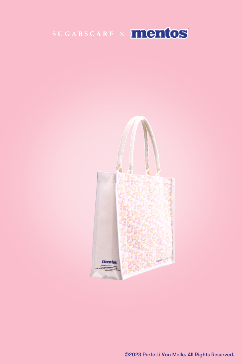 Sugarscarf X Mentos Canvas Cotton 100% ToteBag in Fruity