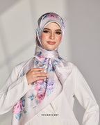YES DEFECT Matte Satin Silk Sq (Garden Whimsy) in Whimsy Rose
