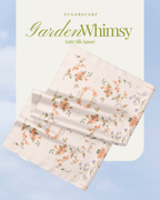 Korean Chiffon Long Shawl (Garden Whimsy) in Sunbeam Ivy