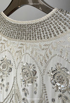 Rose Crystal Beads Drape In Pink