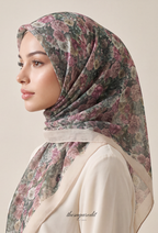 TSE BloomInvitation Japanese Cotton Voile Square - SaoPaolo