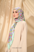 ( Square ) Classy Simpulan Mixed Satin Silk Satin ( TAKBIR )