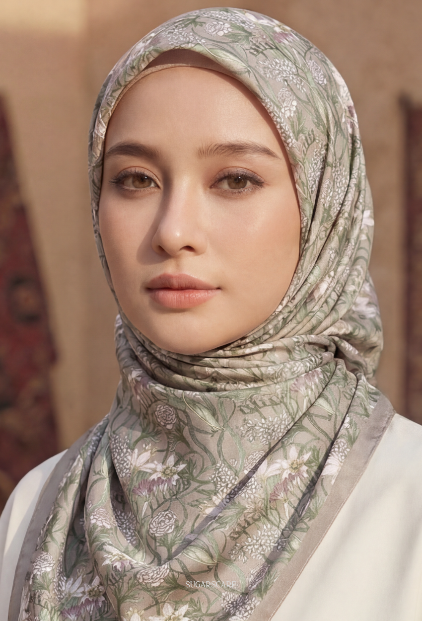 Eid Bloom 2026 Scarves Mixed Satin Square in BloomVivian