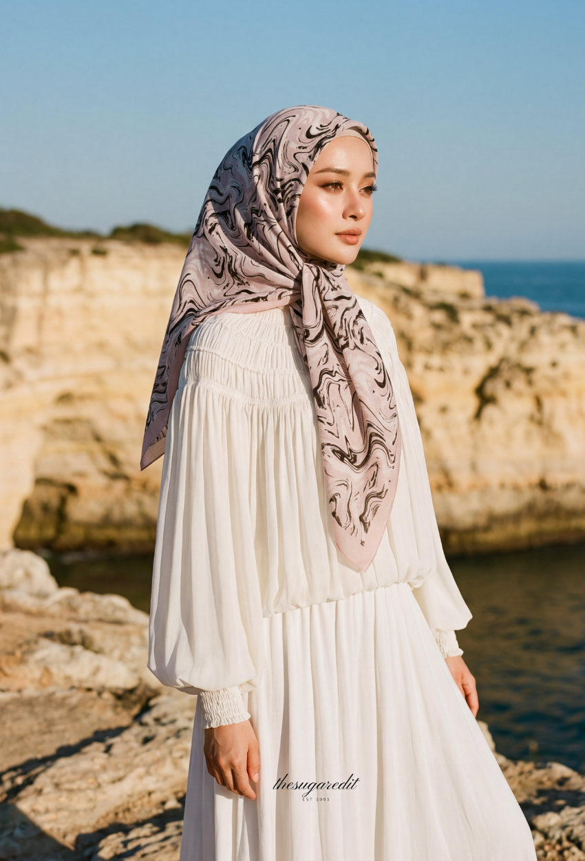 TSE Grace Collection Japanese Voile Square In YouAreEnough