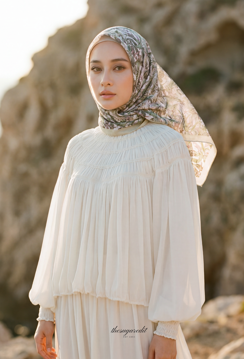 TSE Grace Collection Japanese Voile Square In Goals