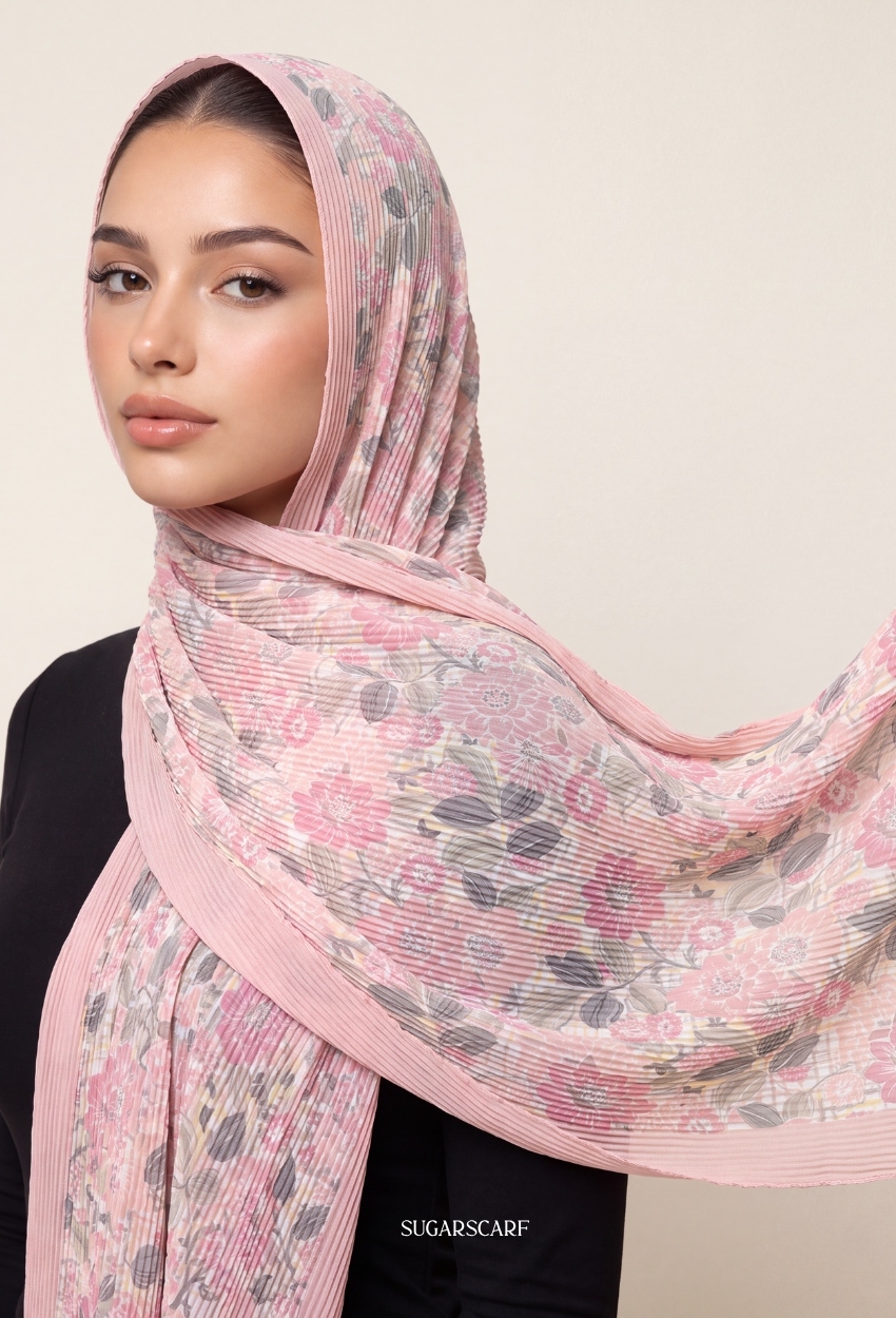 Fall In Love Wide Ultra Fine Pleated Shawl Ironless · in Aurora