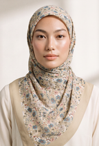 TSE BloomInvitation Japanese Cotton Voile Square  - Brixton