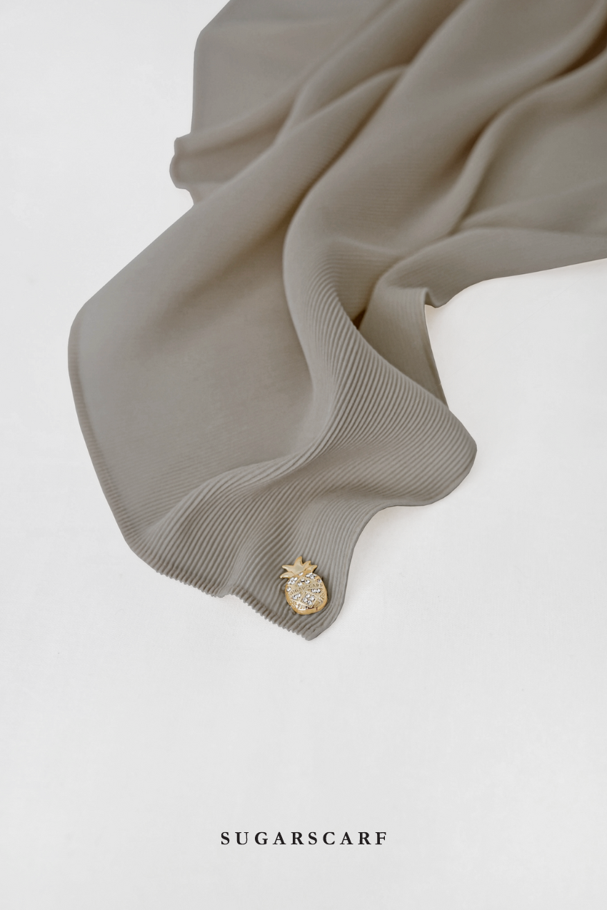 YES ( Full Wide Pleats Shawl ) Elegant Folds Everyday Ironless Pleats Shawl ( ECLAT )
