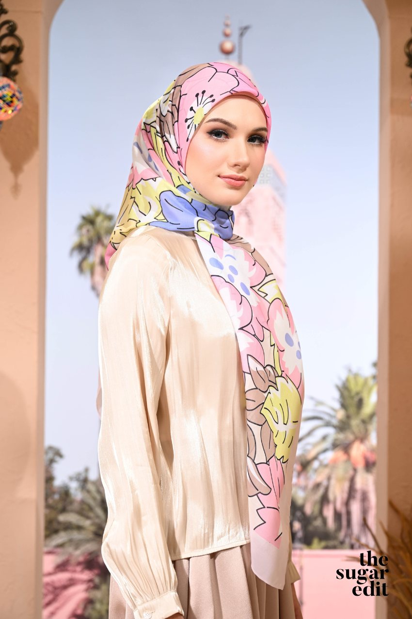 YES THESUGAREDIT Jasmine Collection French Cotton Bawal ( BUBBLY )