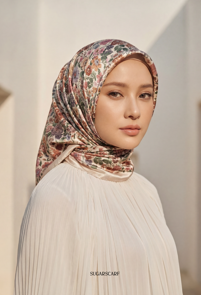 FallInLove Scarves Mixed Satin Square in Derri