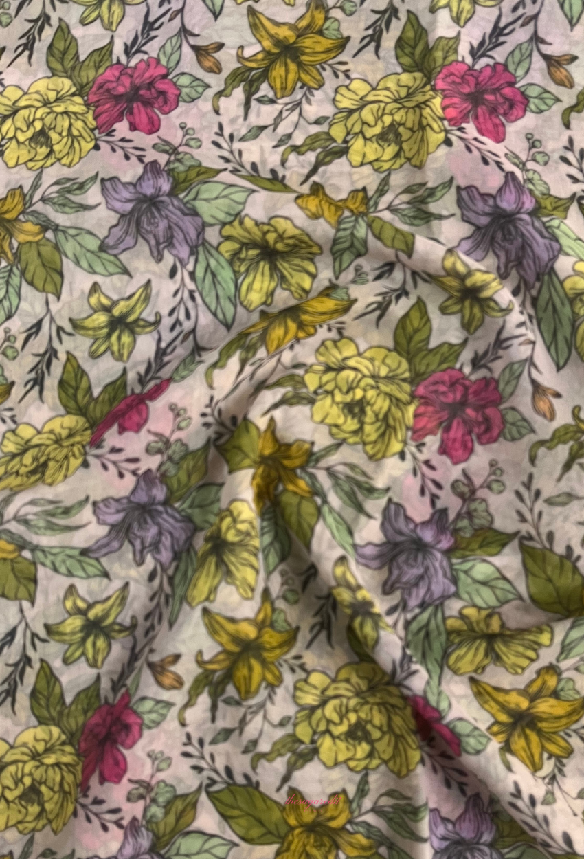 TSE BloomInvitation Japanese Cotton Voile Square - Istanbul
