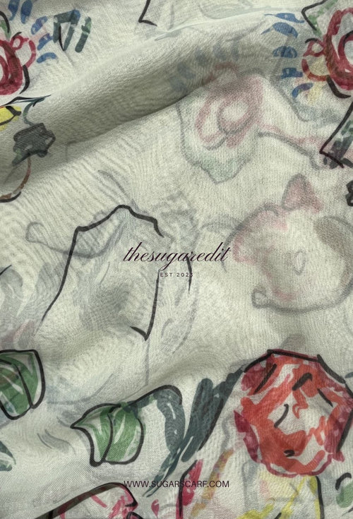 TSE Mod Japanese Cotton Voile Square In Aurore