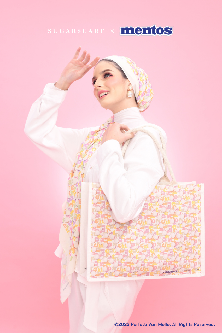 Sugarscarf X Mentos Canvas Cotton 100% ToteBag in Fruity