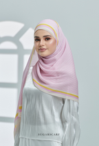 ( Full Wide Pleats Shawl ) Classy Monogram ( KUIH SEKAYA )