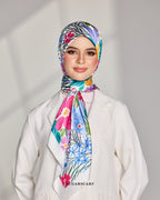 YES DEFECT Matte Satin Silk Sq (Garden Whimsy) in Floral Whispers