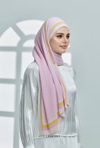 ( Full Wide Pleats Shawl ) Classy Monogram ( KUIH SEKAYA )