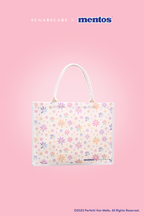 Sugarscarf X Mentos Canvas Cotton 100% ToteBag in Flower Candy