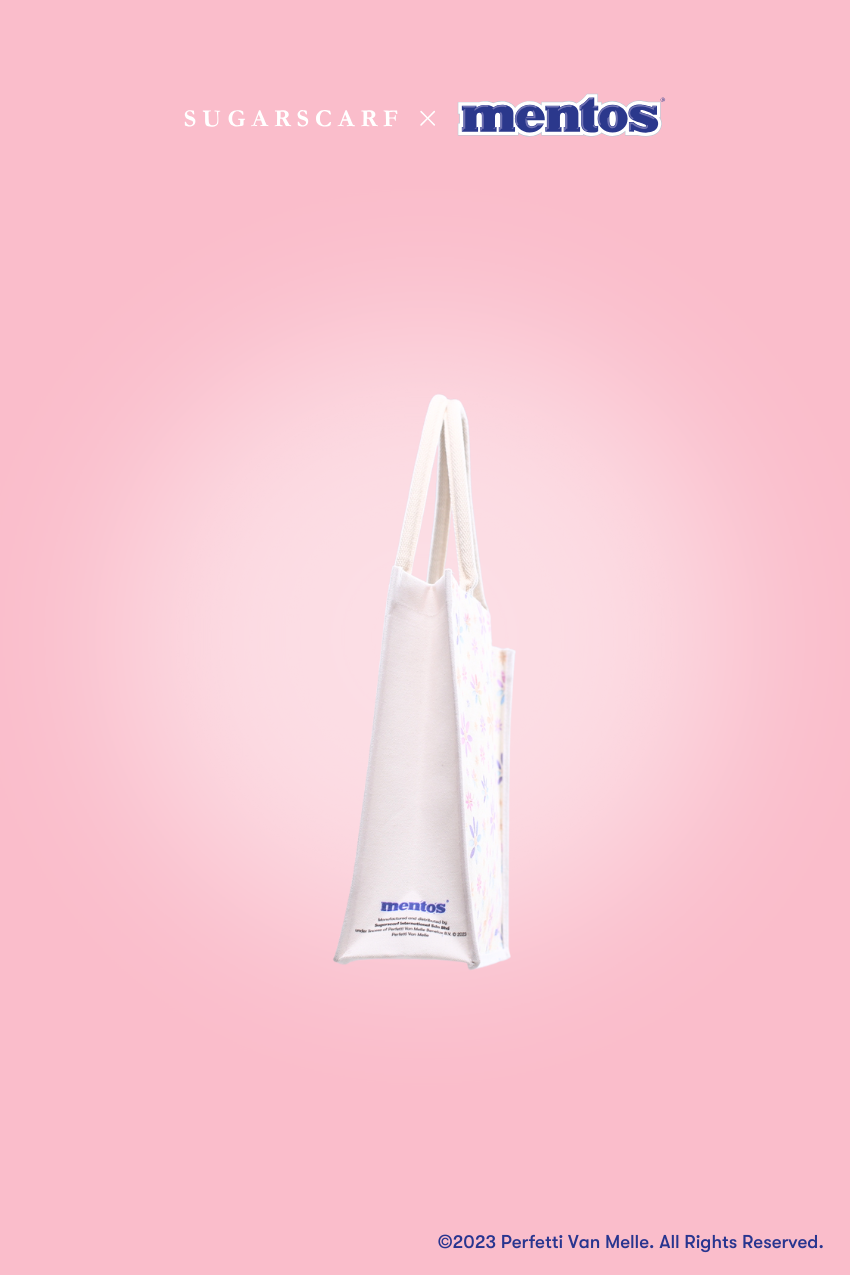 Sugarscarf X Mentos Canvas Cotton 100% ToteBag in Flower Candy